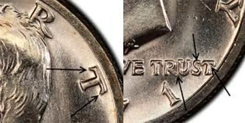 1971-D DDo silber dollar (closer look).